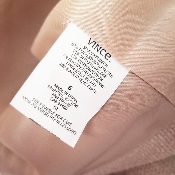 Vince Boucle Jacket Size 6 Blazer Textured 3/4 Sleeves Crop Office Preppy $365 - Picture 10 of 16